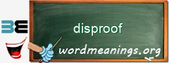 WordMeaning blackboard for disproof